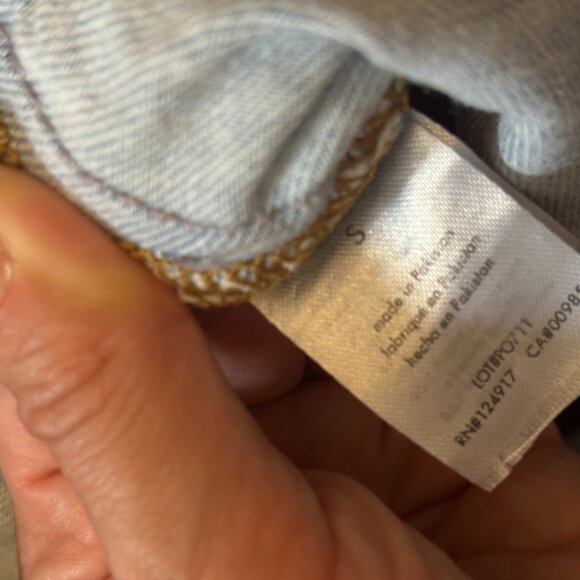 WeWoreWhat Slit Indigo Overall Short, Super Light Wash - NWT, Size S - Picture 14 of 16